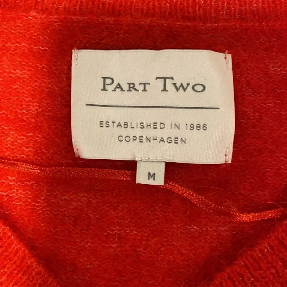Part Two alpaca blend red v-neck pullover sweater size M - Picture 5 of 8